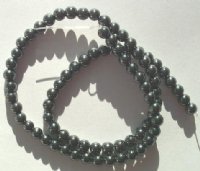 16 inch strand of 6mm Round Magnetic Hematite Beads